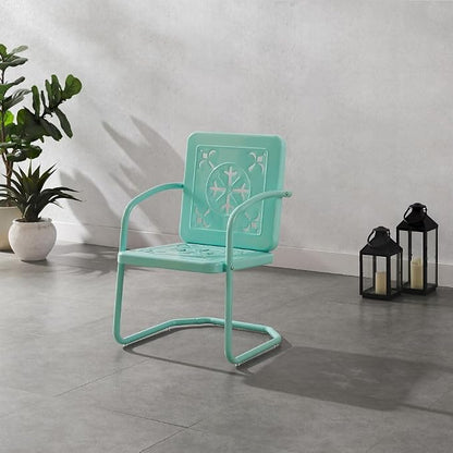 Crosley Furniture Azalea 2-Piece Outdoor Chair Set, Vintage Retro Metal Patio - Image 8