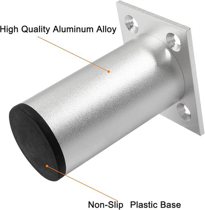 Set of 4 Aluminum Alloy Furniture Legs 3 Inch Height, 1.5 Inch Diameter - Image 3