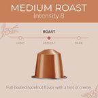 Camilla’s Heritage - Intensity 8 Hazelnut Flavored Espresso Coffee, Gourmet Espresso Cups, 60 Coffee Pods
