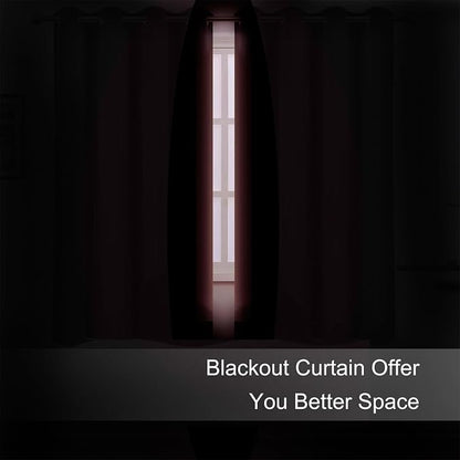 Coral Blackout Curtains 42 x 54 Inch Length Set of 2 Panels Grommet Bedroom - Image 3