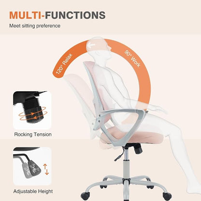 Sweetcrispy Ergonomic Mid-Back Mesh Home Office Desk Chair - Image 4