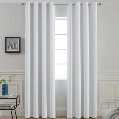 Yakamok Room Darkening Curtains 52x90 inch Greyish White-Living Room | 2 panels by Yakamok