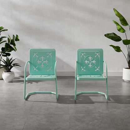 Crosley Furniture Azalea 2-Piece Outdoor Chair Set, Vintage Retro Metal Patio - Image 7