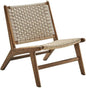 Modway Saoirse Woven Rope Wood Accent Lounge Chair in Walnut Natural by Modway