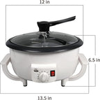 DIYAREA Coffee Roaster Machine for Home Use, 800g Capacity Electric Coffee Bean Roaster Machine with Timer 0-240℃ Non-Stick for Cafe Shop, Nut, Peanut, Black Bean, Soybeans 110V 1200W1