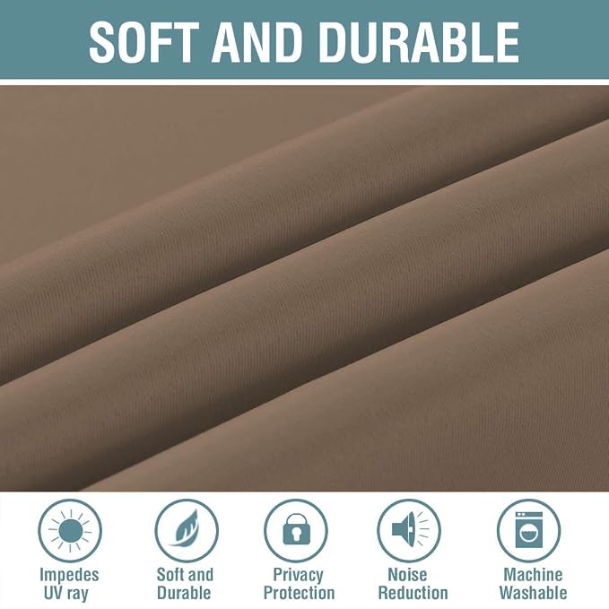 H.VERSAILTEX Blackout Patio Curtains 100 x 96 Inches - Image 4