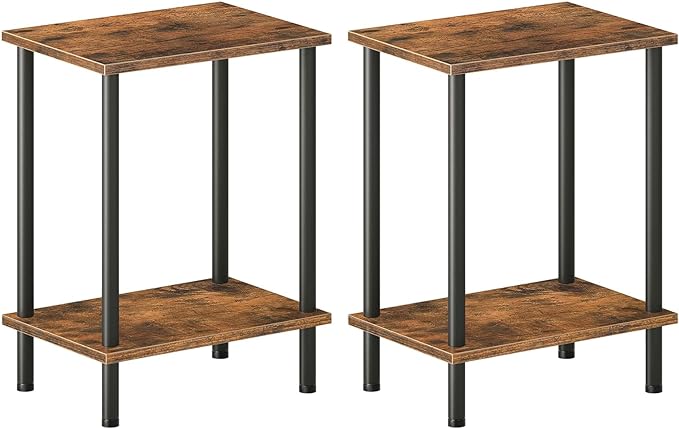 HOOBRO End Tables Set of 2, Small Side Table, Nightstand by HOOBRO