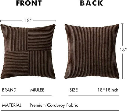 MIULEE Dark Brown Decorative Throw Pillow Covers - Image 7