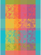 Garnier Thiebaut Mille Colibris Tor Antilles (One Thousand Hummingbirds) French Kitchen Towel 22"x30", Cotton, Jacquard