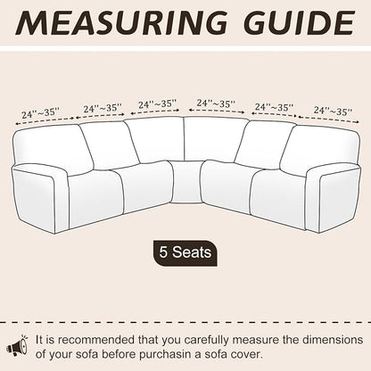 Arfntevss Sectional Recliner Couch Covers Velvet Corner Sectional Sofa Cover - Image 2