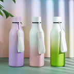 BJPKPK Insulated Water Bottles, 18 oz Stainless Steel Metal Water Bottle with Strap, BPA Free Leak Proof Thermos, Mugs, Flasks, Reusable Water Bottle for Sports & Travel, Graceful Pink