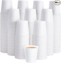 JOLLY PARTY 300 Pack 4 oz Disposable Paper Coffee Cup, Hot/Cold Beverage Drinking Cups for Water, White Hot Paper Coffee Cups