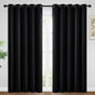Yakamok Room Darkening Curtains 62x96 inch Length Black-Living Room | 2 panels by Yakamok