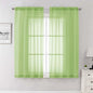 Lime Sheer Curtains 63 Inch Length 2 Pcs, Lightweight Solid Transparent Window by Lecloud