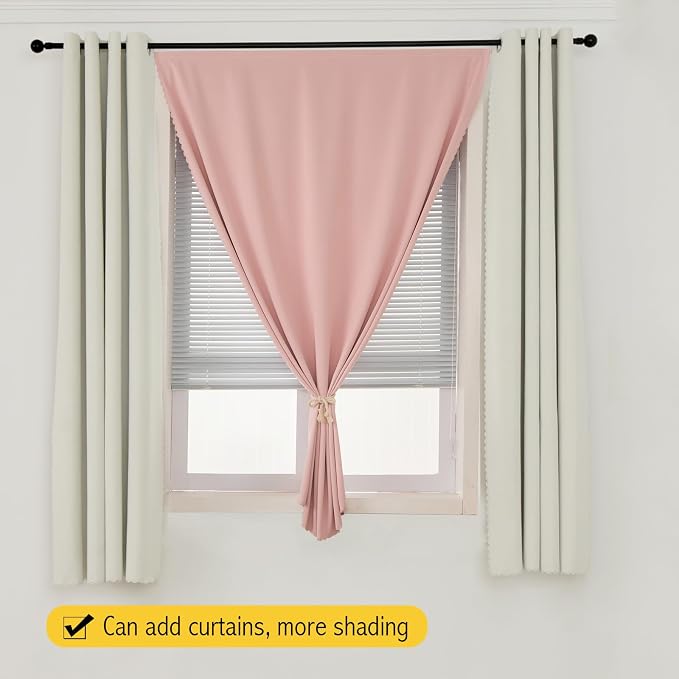 Self Adhesive Curtains, Stick Curtain Blackout Shades Window Cover Curtains - Image 9