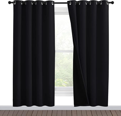 NICETOWN 100% Blackout Window Curtain Panels, Full Light Blocking Drapes by NICETOWN