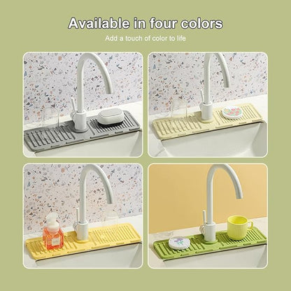 Faucet Mat for Kitchen Sink, 2024 Upgrade Faucet Guard Draining Mat Silicone - Image 6