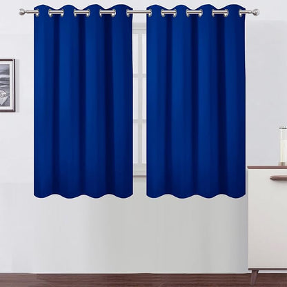 Royal Blue Thermal Blackout Curtains/52 x 54 Inch/Set of 2 Panels Room by Lemomo