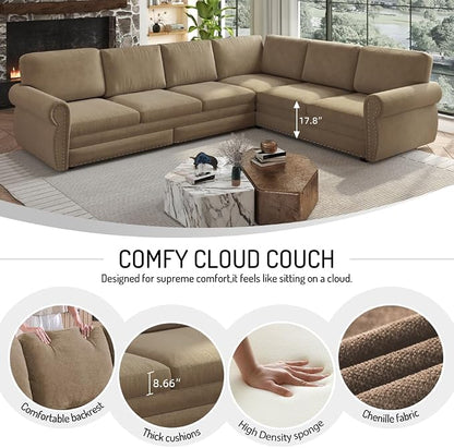 118" L-Shaped Sleeper Couch Bed - Image 9