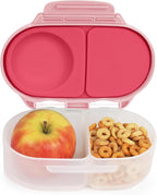 b.box Snack Box for Kids & Toddlers: 2 Compartment Snack Containers, Mini Bento Box, Lunch Box. Leak Proof, BPA free, Dishwasher safe. School Supplies. Ages 4 months+ (Flamingo Fizz, 12oz capacity)