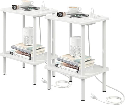 Apicizon 2 Tier End Table Set of 2, Small Side Table by APICIZON