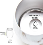 BALIBETOV 5 pcs large Yerba Mate Cup and Bombilla Kit, Includes one 12 oz Yerba Mate Gourd with Lid, Two Bombillas Mate Straw and one cleaning brush | Stainless steel | Double Walled
