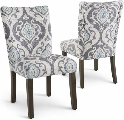 HomePop Parsons Classic Upholstered Accent Dining Chair, Suri Blue by HomePop