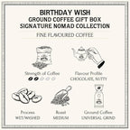 Bacha Coffee | Birthday Wish Fine Flavoured Signature Nomad Collection, Medium Roast, 100% Arabica Specialty Coffee, Ground Beans, 250g