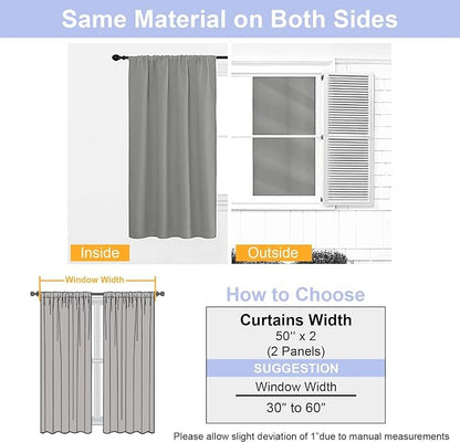 Simplebrand Ava Light Grey Blackout Curtains - Image 8