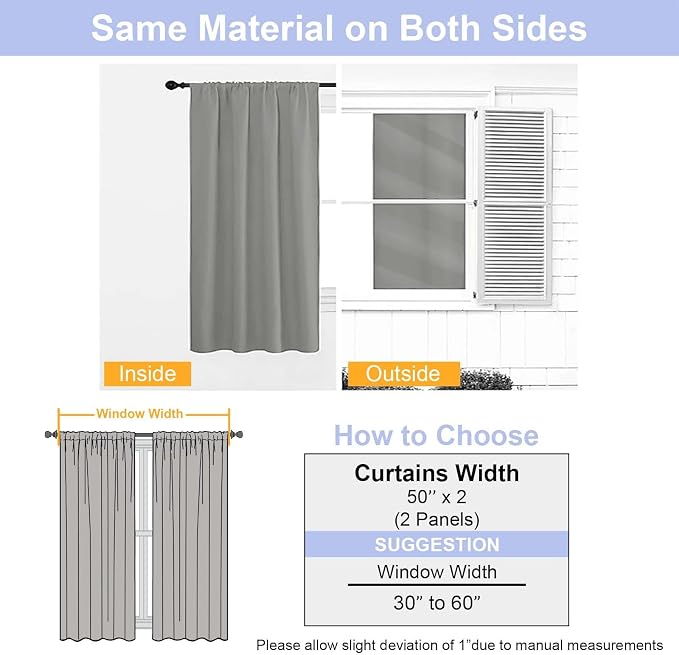 Simplebrand Ava Grey Blackout Curtains - Image 8