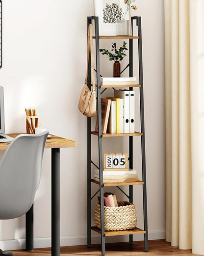 Hzuaneri Ladder Shelf, Bookshelf Bookcase, Freestanding Corner Storage Shelve - Image 6