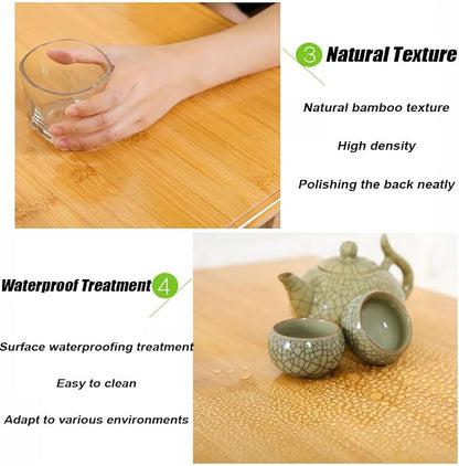 Foldable Bamboo Table, Japanese-Style Household Square Low, Computer Table - Image 4