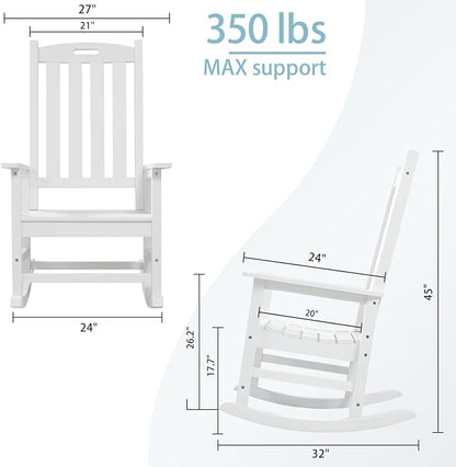 Psilvam Oversized Outdoor Rocking Chair, - Image 3