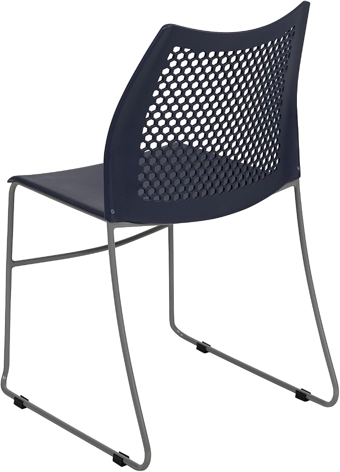 Flash Furniture HERCULES Series 661 lb. Capacity Navy Stack Chair - Image 6