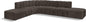 Meridian Furniture 102Brown-S7A Arc Collection Modern | Contemporary Modular by MeridianFurniture