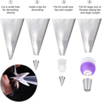 GEMLON 16 Inch Disposable Piping Bags with Pull-Out Dispenser Box - 100 Pack Large Pastry Bags for Cake Decorating, Anti-Burst Plastic Icing Bags for Frosting, Chocolate, Cookie Decorating Supplies