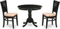 East West Furniture ANVA3-BLK-C 3 Piece Modern Dining Table Set Contains a by EastWestFurniture