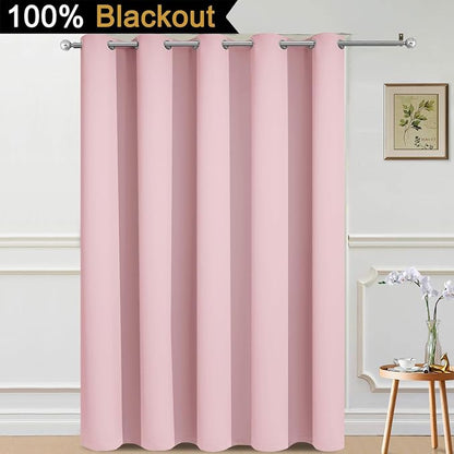 Yakamok Pink 100% Blackout Patio Door Curtain Panels W70 x L84, 1 Panel | Noise - Image 2