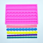 3D Pearl Knit Rope Silicone Mold Fondant Mould Cake Border Decorating Molds Gumpaste Kitchen DIY Baking Decorating Cake Tools Hot