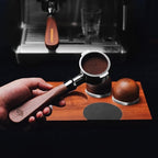 CrossCreek 51mm Espresso Bottomless Portafilter with 2 Ear | Fits De’Longhi ECP3420 / EC155 / BCO430 / EC260 Espresso Machine | Stainless Steel Basket and Walnut Handle | Espresso Accessories
