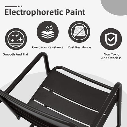 MELLCOM Patio Chairs Set of 2, Small Patio Furniture Set - Image 6