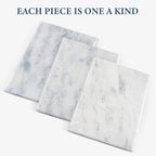 Koville African Natural Marble Cutting Board for Kitchen Pastry Bread, 12" x 8" Genuine Marble Cheese Board Stone Tray for Counter, Bathroom Perfume Tray Jewelry Candle Plate (Namib Fantasy)