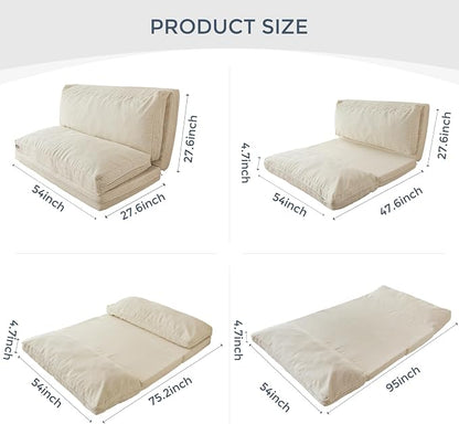 MAXYOYO Folding Sofa Bed, Extra Thick and Long Floor Sofa Convertible Sleeper - Image 2