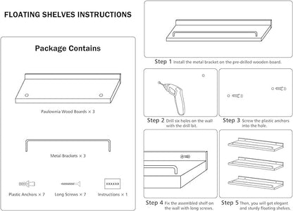 RYOFOBETTO Floating Shelves, Bathroom Decor Shelves Over Toilet, Farmhouse Wall - Image 7