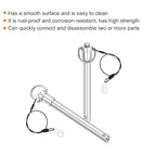 uxcell 1 Pcs Quick Release Pin, 1/2" x 4"(Dia. x L) Push-Button Ball Locking Pin 304 Stainless Steel Ring Handle Locking Pin with Wire for Audio Bimini Top Marine, Silver