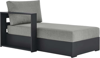 Modway Tahoe Aluminum Outdoor Chaise Lounge Gray - Image 3