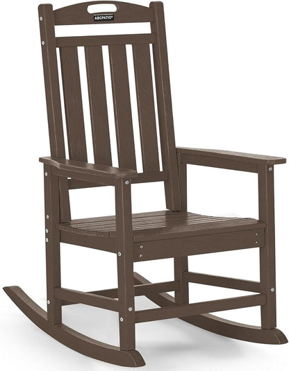 Outdoor Adirondack Rocking Chairs All-Weather HDPE Patio Rocker Chair by ABCPATIO