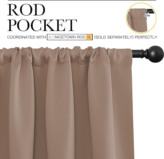 NICETOWN RV Blackout Curtains for Camper Windows, Window Treatment Thermal - Image 3