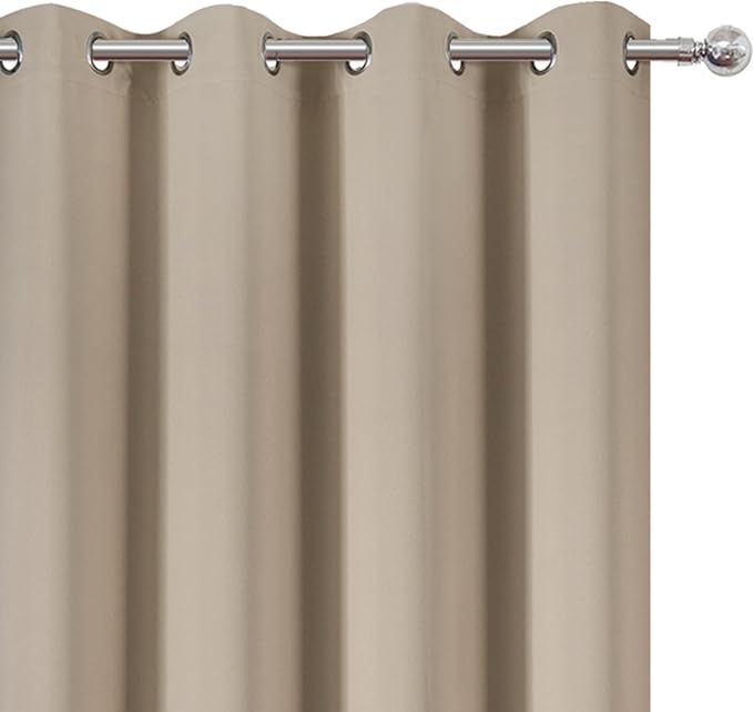 Blackout Curtains 52 x 108 inch/Khaki Curtains Set of 2 Panels/Thermal - Image 6