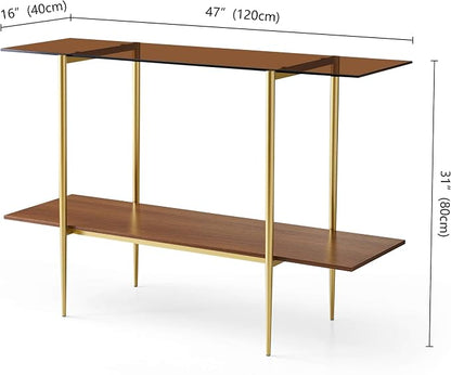 LumFurn Extra Large Glass Console Table - Image 2